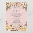 Search for 10th wedding anniversary invitations White