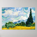 Search for wheat art Wheat field with cypresses