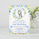 Search for zebra birthday invitations Blue