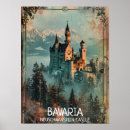 Search for vintage germany travel posters Neuschwanstein castle