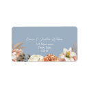 Search for peach floral return address labels Rustic