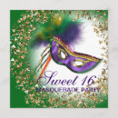 Search for masquerade ball birthday invitations Purple