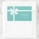 Search for white ribbon stickers Turquoise