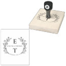 Search for wreath rubber stamps Initials