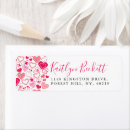 Search for love romantic return address labels Bridal shower