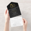 Search for ring wedding invitations Black and white