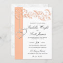 Search for silver and peach wedding invitations Orange