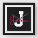 Search for pink and white clocks For her