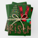 Search for leopard print christmas wrapping paper Green