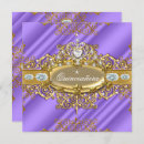 Search for purple silver quinceanera invitations Gold