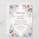 Search for blue and coral wedding invitations Botanical
