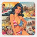 Search for vintage girls stickers Beach