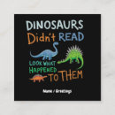 Search for dinosaur business cards Teacher