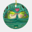 Search for funny frog christmas tree decorations Green