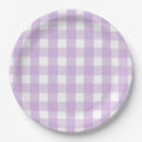 Search for purple gingham paper plates Pattern