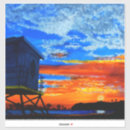 Search for colorful sunset stickers Beach