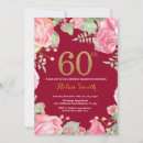 Search for red and gold 60th birthday invitations Adult birthday party