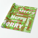 Search for christmas words wrapping paper Green