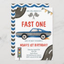 Search for fast cars invitations Baby boy