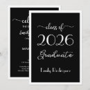 Search for black and white graduation invitations Typography