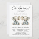 Search for twin elephant baby shower invitations Twins