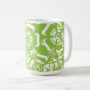 Search for green and white mugs Floral