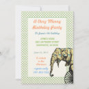 Search for vintage circus party invitations Animals