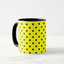 Search for black polka dots mugs Yellow