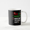 Search for innocent until proven guilty mugs Xmas