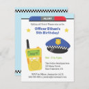 Search for police kids birthday invitations Party
