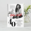 Search for photo 40th birthday invitations Minimalist
