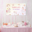Search for unicorn birthday party banners Magical rainbow party