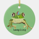 Search for funny frog christmas tree decorations Green