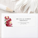 Search for red floral return address labels Flower