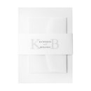 Search for wedding invitation belly bands Black and white