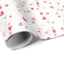 Search for pink red hearts wrapping paper Seamless pattern