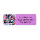 Search for pink and teal return address labels Floral