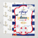 Search for sailor boy birthday invitations Watercolor