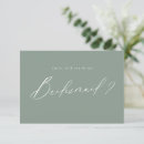 Search for sage green bridesmaid cards Simple