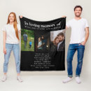 Search for photo memorial blankets Tribute