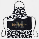 Search for black white leopard aprons Glam
