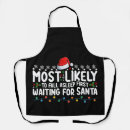 Search for waiting aprons Santa