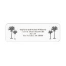 Search for palm tree wedding return address labels Elegant
