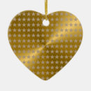 Search for gold star christmas tree decorations Heart