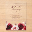 Search for ruby wedding anniversary invitations Floral