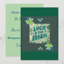 Search for luck on invitations St patrick's day