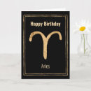 Search for zodiac aries birthday cards Gold