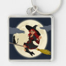Search for flying witch key rings Broomstick