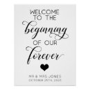 Search for welcome to our beginning wedding signs Couple