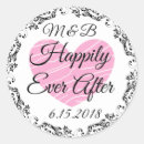 Search for happily ever after wedding stickers Monogrammed